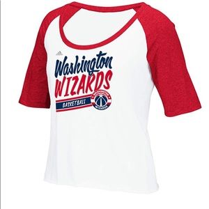 NBA Washington Wizards Crop Baseball Tee NWT L